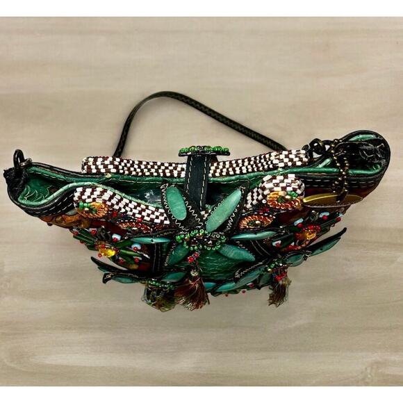 Vintage Mary Frances Beaded Floral Bucket Bag - Picture 5 of 12